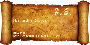 Haluska Sára névjegykártya